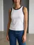 Massimo Dutti in *ringer* style дамски топ М, снимка 1