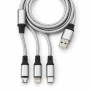 6726 Универсален USB кабел 3 в 1 – Micro USB, Lightning и Type-C, снимка 4