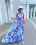 Дълга ефирна лятна рокля Л, снимка 1