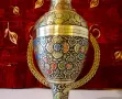 Бронзова ваза 32 см.,цветен клетъчен емайл. , снимка 4