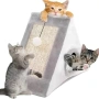 Къщичка за котки 4 в 1 - Драскалка, легло, играчка и уютно скривалище 39 x 45 x 14 cm, снимка 3
