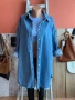 💙🩵💙 Дълга, дънкова риза Oversized fit👠 H&M, снимка 1