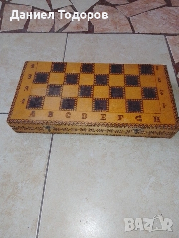 Стар Дървен Шах .Размери - 34 х 34см. , снимка 7 - Шах и табла - 54320843