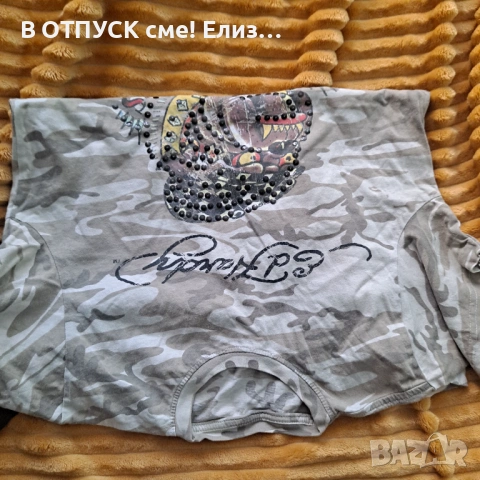 Лот 3 дамски тениски Ed Hardy, H&M  - 10 евро. Цената е за 3 броя, снимка 9 - Тениски - 54175438