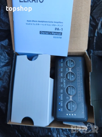 Нов джобен усилвател/мултиефект за китара LEKATO Guitar Headphone Amp – Bluetooth, IR , снимка 6 - Други - 54675889
