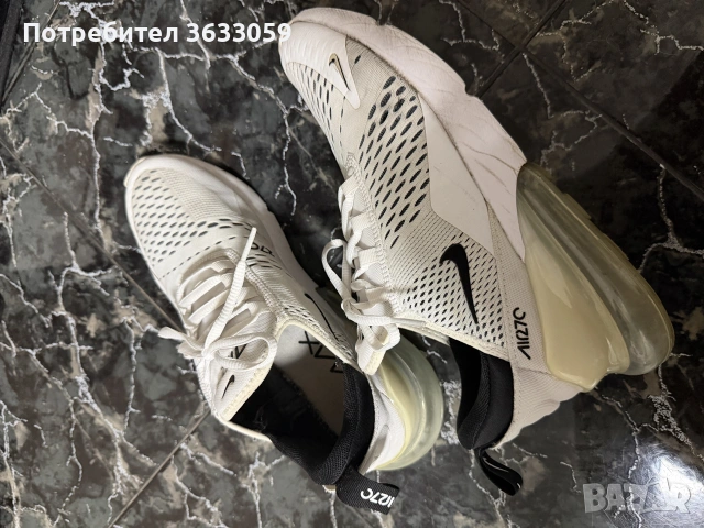 Мъжки бели маратонки Nike AirMax 270, снимка 4 - Маратонки - 55275235