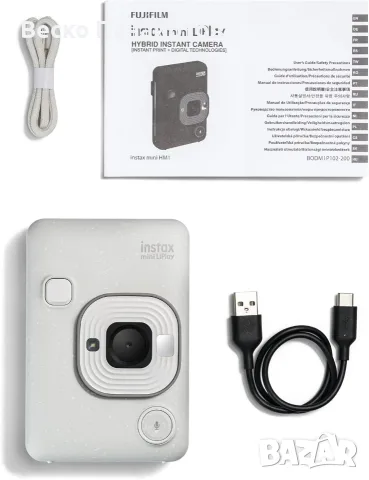 Хибриден фотоапарат за моментални снимки Fujifilm INSTAX Mini LIPLAY, снимка 7 - Фотоапарати - 55462734