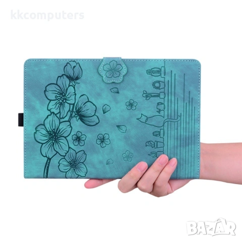 Xiaomi Redmi Pad 2 SE/Pad 2 9.7" калъф – PU кожа, цветя/котка, слотове, подставка, протектор, 4 цвят, снимка 10 - Калъфи, кейсове - 54627343