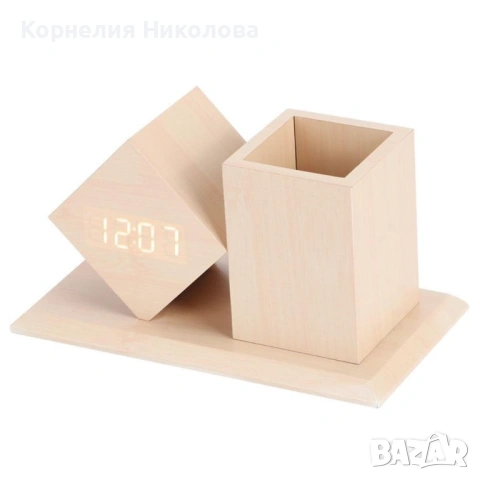 Органайзер и LED часовник с няколко показателя 2 в 1, снимка 2 - Други стоки за дома - 54198728