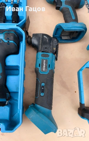 комплект Машини Гайковерт, резачка, Мулти шлайф и саблен трион 3 батерии , снимка 5 - Други инструменти - 54191850