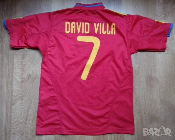Spain / David Villa #7 - мъжка футболна тениска на Испания