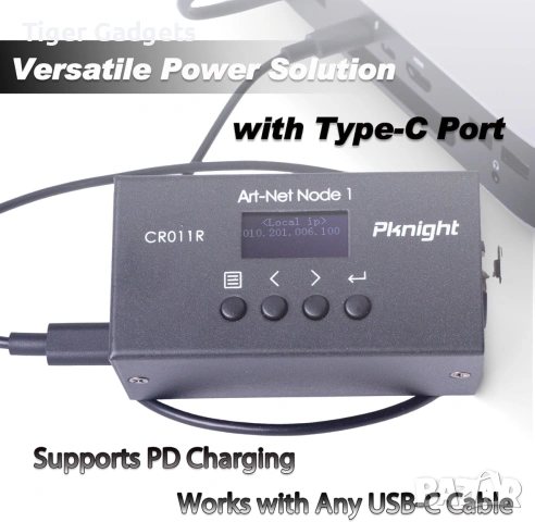 Pknight ArtNet DMX Ethernet Controller CR001R – Art-Net към DMX512 интерфейс, 1 Universe, двупосочен, снимка 2 - Други - 54958512