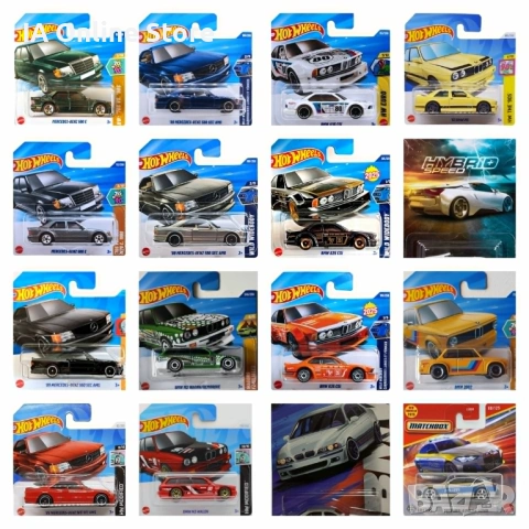 Hot Wheels BMW M5 E39; 635 CSi; M3; M1; 2002; i8; i4; Mercedes-Benz 560 SEC AMG; 500E