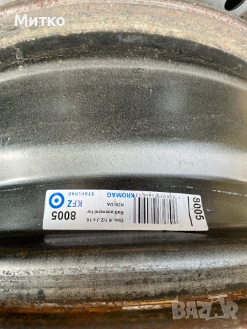 Железни джанти 16'' 5х114.3, снимка 2 - Гуми и джанти - 55430466