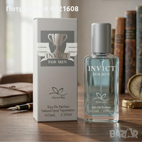 INVICT For Men – Дълготраен мъжки парфюм за енергия, свежест и увереност 22 мл, снимка 2 - Мъжки парфюми - 54940349