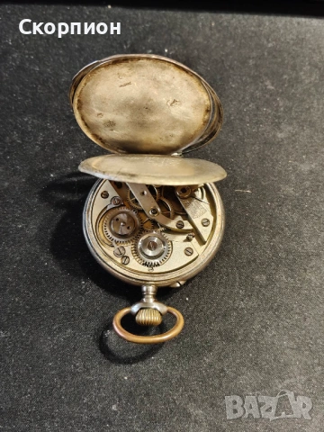 Швейцарски СРЕБЪРЕН джобен часовник Remortoir - 6 РУБИНА - ПРОМОЦИЯ, снимка 13 - Джобни - 47156792