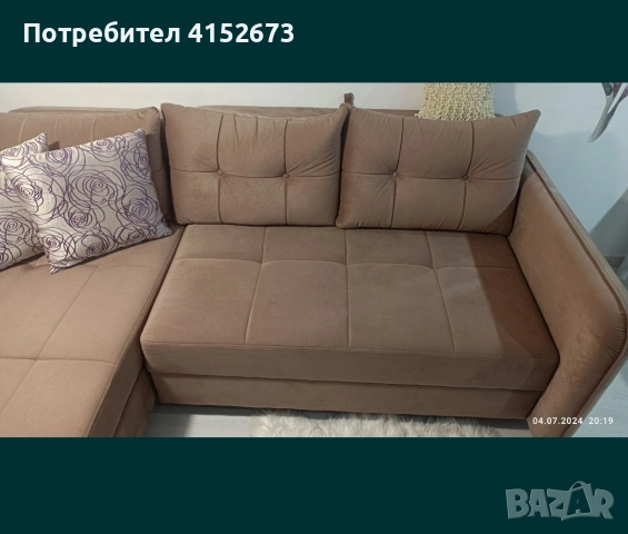 Ъглов , разтегателен диван , снимка 3 - Дивани и мека мебел - 54752631