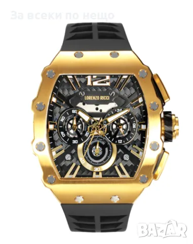 Lorenzo Ricci Golden Eclipse Мъжки Спортно-Елегантен Часовник С Кварцов Механизъм Код Chronolux33