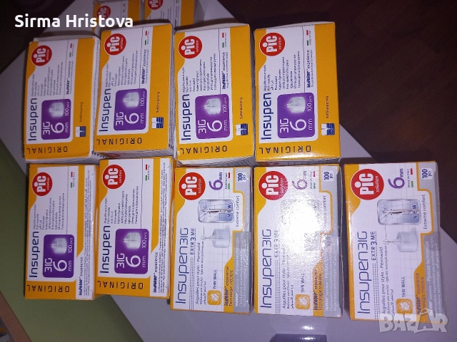 Нови игли за инсулинови писалки PiC Insupen 31G x 6mm – 100 бр., снимка 3 - Други - 54751033
