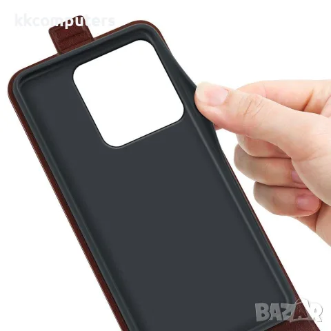 За Motorola Edge 70 Pro R64 Texture Вертикален Кожен Калъф със Слот за Карта и Скрийн Протектор – 4 , снимка 6 - Калъфи, кейсове - 55440157