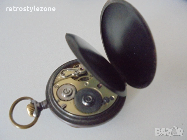 № 8563 Стар джобен часовник – военен стил, снимка 6 - Антикварни и старинни предмети - 54101594