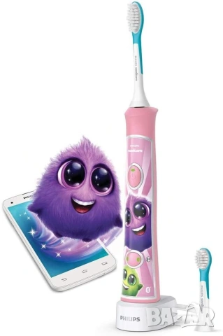 Детска електрическа четка за зъби Philips Sonicare for Kids 3+ Bluetooth HX6351/41 Pink, снимка 11 - Други - 55207266