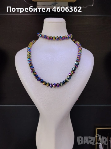 ръчно изработени колие и гривна , снимка 5 - Гривни - 54308864