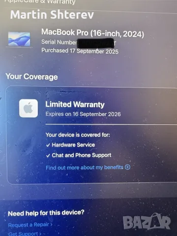 Macbook Pro 16 M4 24GB RAM / 512GB SSD / 99% / Гаранция SpaceBlack, снимка 9 - Лаптопи за работа - 55354887