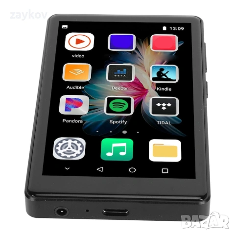 MP3 плейър, 4.0 инча, Bluetooth 5.0, 1500mAh, черен
