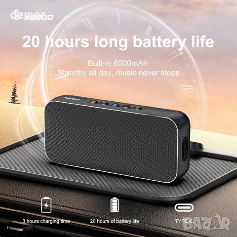 Преносим Bluetooth високоговорител xdobo Luxe, 60 W, зареждане чрез Type-C, снимка 5 - Bluetooth тонколони - 54399883
