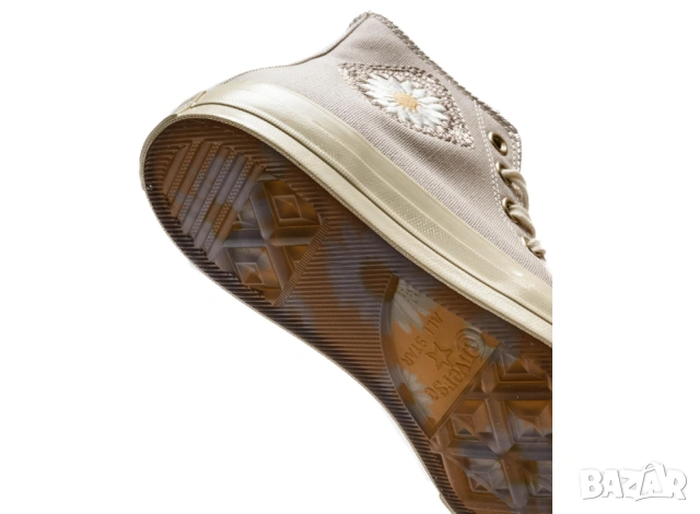 лимитирани кецове Converse Chuck 70 High "Festival Florals" Desert Sand Gold номер 39 ,5 , снимка 2 - Кецове - 54528782