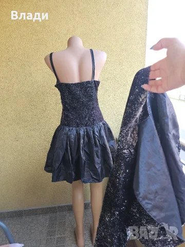 Винтидж Комплект Рокля + Болеро Сако - 80s Party Style - S/M, снимка 6 - Рокли - 55569982