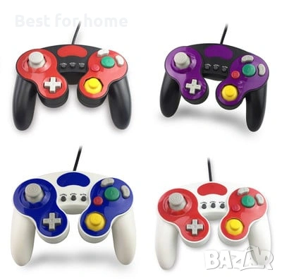 Жичен геймпад за контролер GameCube с три бутона за ръчен джойстик NGC GameCubes