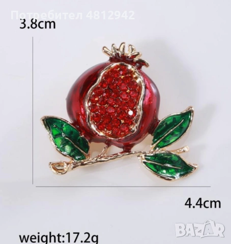 Дамска брошка, снимка 3 - Други - 54369258