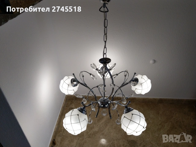 1БР Полилей с кристали+2БР Полилей  PVC, снимка 2 - Полилеи - 55145764