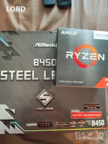 Комплект Ryzen 7 5800X3D + ASRock B450 Steel Legend, снимка 11 - Процесори - 55433358