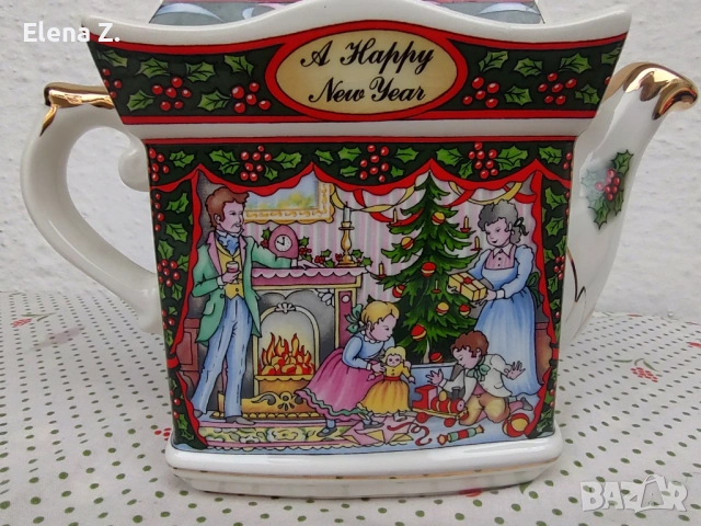 Винтидж коледен чайник Sadler, Англия, снимка 8 - Аксесоари за кухня - 53999985