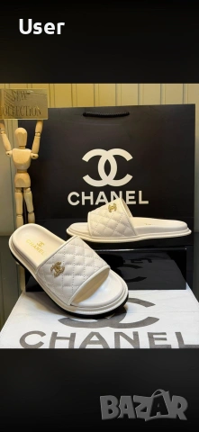 Дамски Бели чехли Chanel 