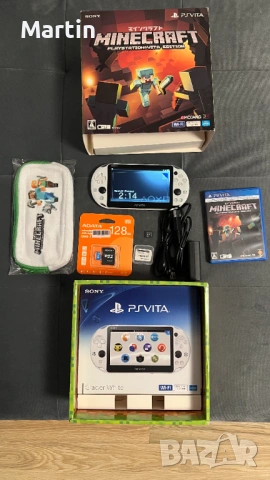 Modded Ps Vita PCH-2000 Minecraft Limited Edition Complete in Box 128GB/256GB with games