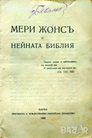 Мери Жонсъ и нейната библия /1925/, снимка 2 - Антикварни и старинни предмети - 55015033