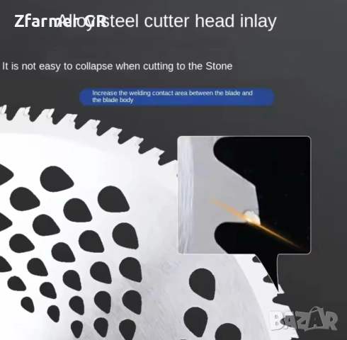 Диск видиран за бензинов тример храсторез моторна коса, снимка 2 - Градинска техника - 54321685