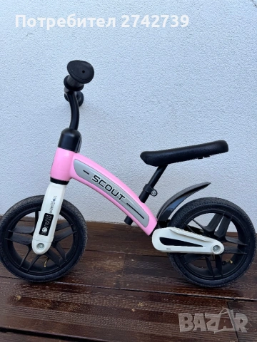 Баланс колело с въздушни гуми Lorelli SCOUT Pink, снимка 3 - Детски велосипеди, триколки и коли - 54665447