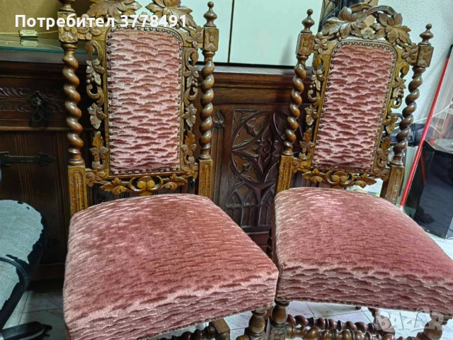 Красиви антични столове внос от Холандия, снимка 2 - Антикварни и старинни предмети - 53843810