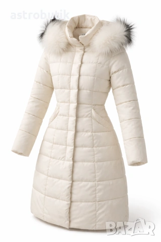 Дълго зимно яке/екрю/