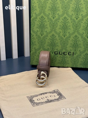 колан от естествена кожа в кутия Gucci 3см