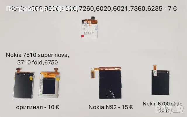 Дисплей Nokia X2,X3,C5,7020,2710,515,220,5800,6280,N82,C6,N93,5230,,5300,6234,7600,E66,C3-01,N97 min, снимка 2 - Резервни части за телефони - 55357789