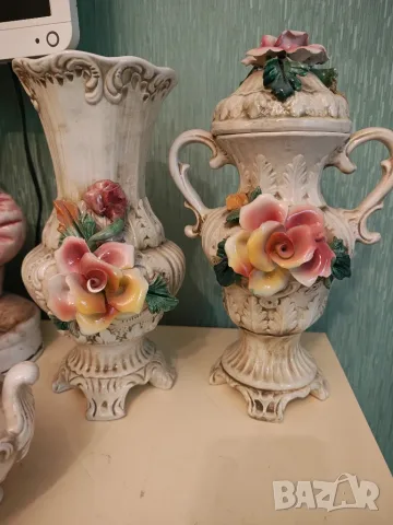 Capodimonte  порцеланов комплект стара ръчна изработка , снимка 4 - Декорация за дома - 55303678