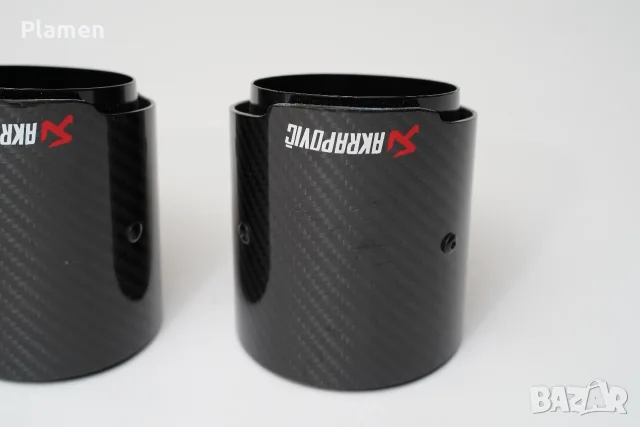 Карбонови накрайници за ауспух тип Akrapovic Carbon (2 бр. / 65 mm), снимка 3 - Аксесоари и консумативи - 55586781