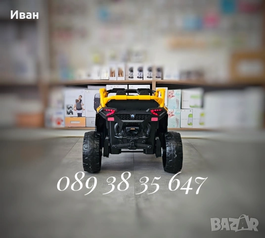 ПРОМОЦИЯ ДО 01.07!НОВО!Акумулаторен джип Kansas с 24V батерия,меки гуми,4x4,USB, снимка 8 - Електрически играчки - 51716443