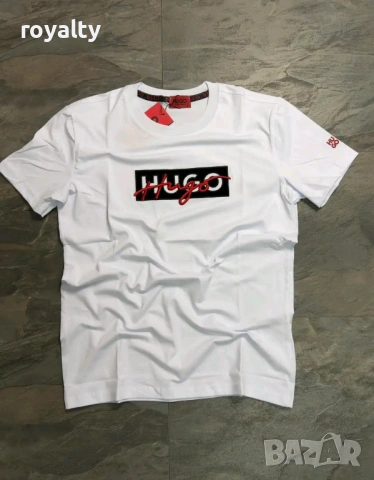 Hugo Boss Нова Бяла Мъжка Тениска Хюго Бос 